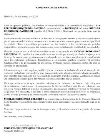 A través de sus abogados, Nicolás Rodríguez sostuvo su inocencia tras las acusaciones de abuso sexual que recayeron en su contra - crédito @nicolas_rodriguez_8/Instagram