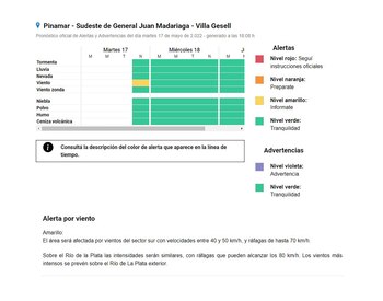 Alerta amarilla. La advertencia por