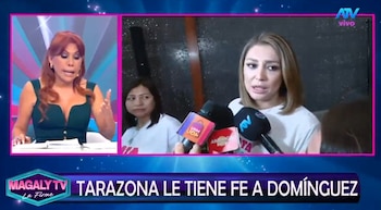 Magaly Medina responde a Karla Tarazona tras defender a Cristian Domínguez: "Es bien difícil que cambie". Captura: Magaly TV La Firme.