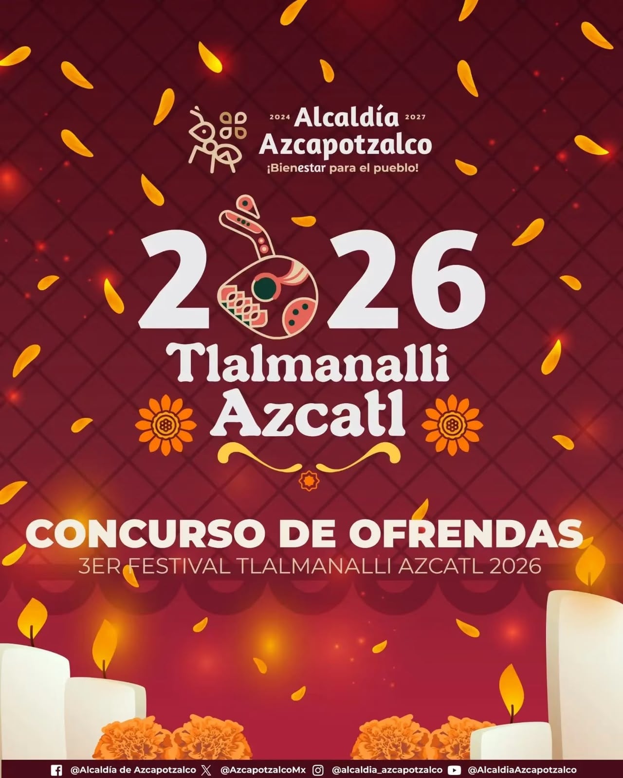 Los participantes tendrán un plazo de 24 horas para concluir el montaje de su ofrenda.(Foto: Alcaldía Azcapotzalco)