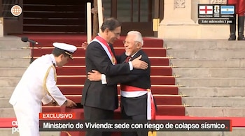 Cuarto Poder revela peligro en sede del Ministerio de Vivienda: inmueble adquirido al Banco de la Nación enfrenta emergencia estructural. Captura: américa TV.