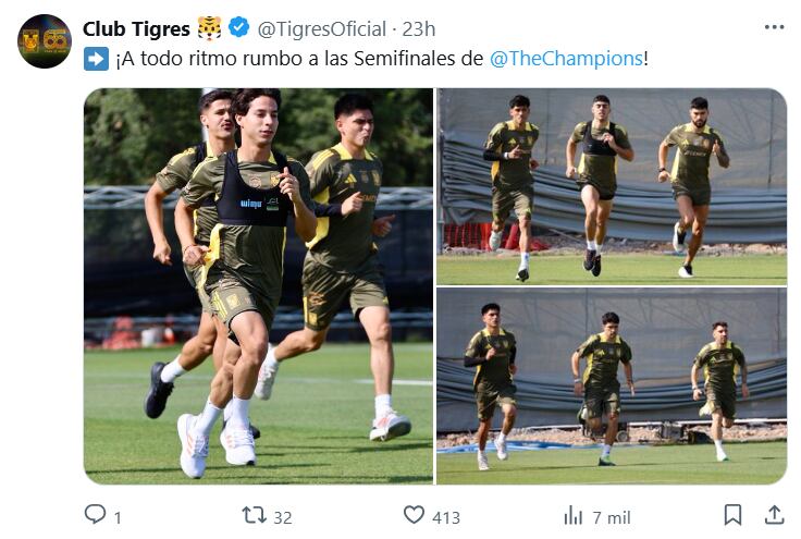 Los Tigres recibirán en el Volcán a una Máquina que viene de eliminar a su acérrimo rival. (X/Club Tigres)