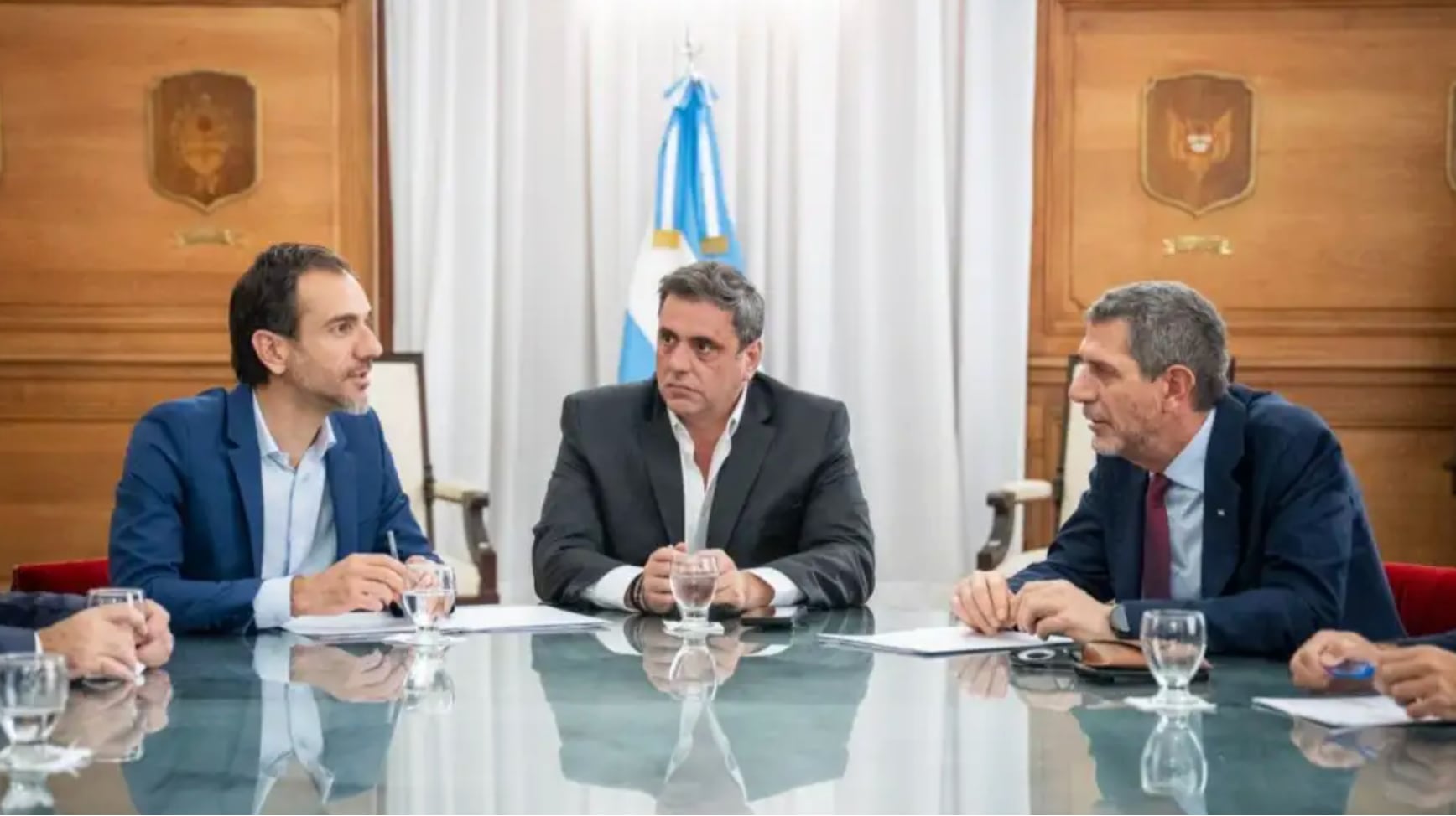 Pablo Petrecca reunido en septiembre pasado con Catalán y el ex secretario de Transporte Luis Perrini