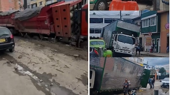 “Nos muestran las maravillas de arriba, pero no lo de abajo”: Crecen críticas por el caos del Metro; camiones están quedando atrapados en un enorme hueco en Los Mártires