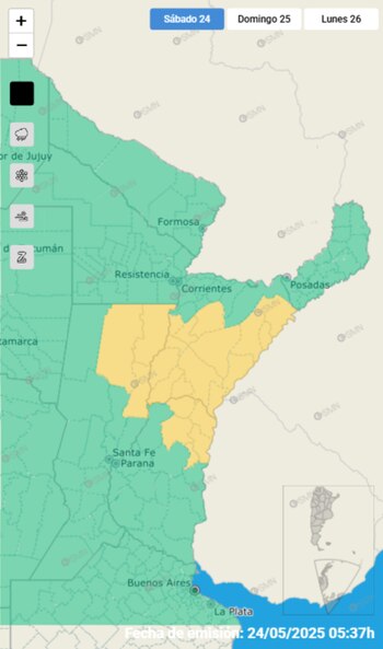 Las tres provincias en alerta