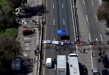 Manifestación autopista México-Toluca Lerma Edomex madres buscadoras