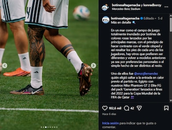 Nicanor Iglesias, fundador de Botines Alta Gama Córdoba, mantuvo contacto con Fernández desde los tiempos del jugador en River, a través de Instagram