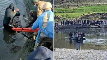 Doloroso rescate de los cuerpos