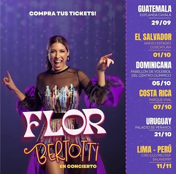 Florencia Bertotti se presentará en