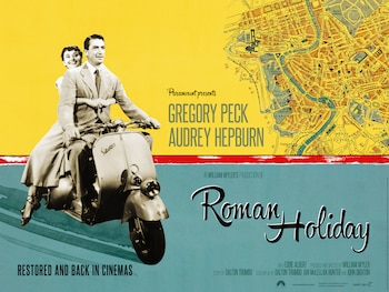 "Vacaciones en Roma", con Audrey Hepburn y Gregory Peck