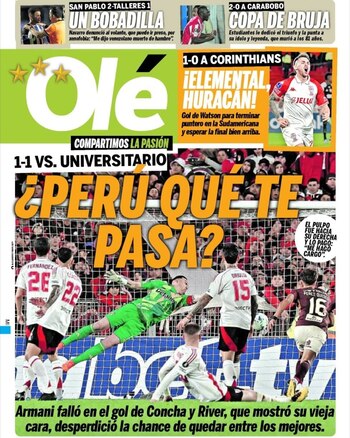La portada de 'Olé' al