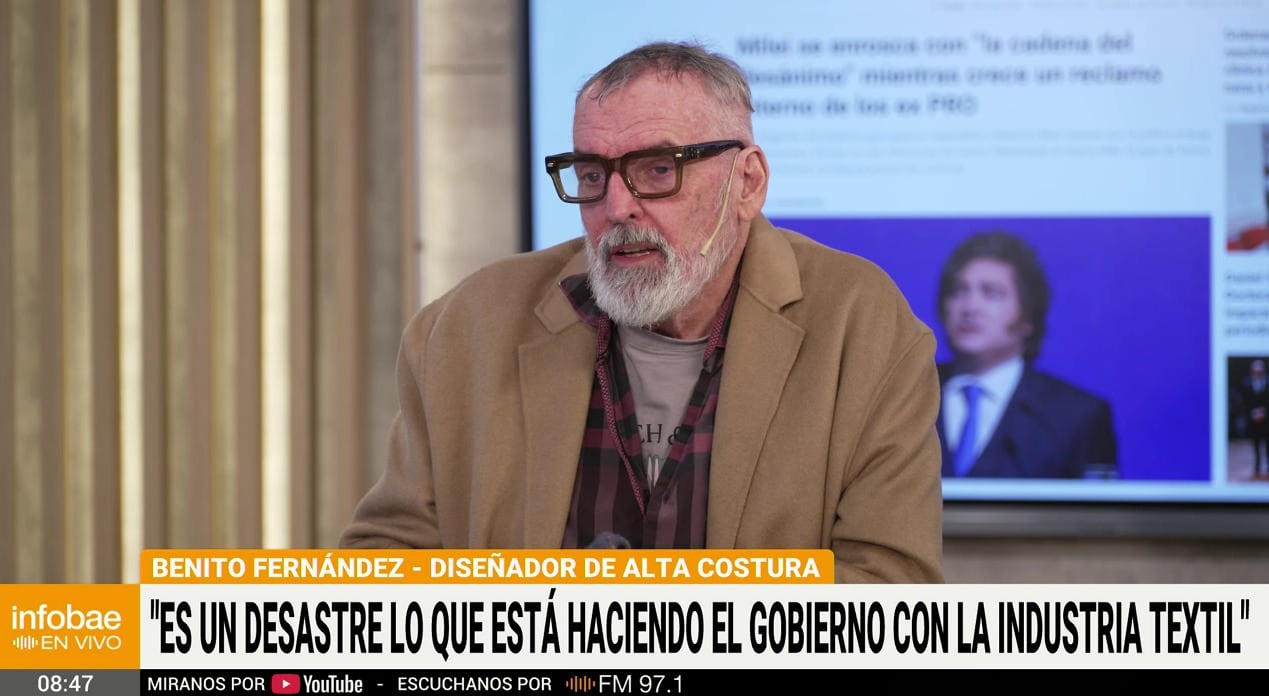La apertura de importaciones y la alta carga impositiva debilitan la competitividad de la moda argentina según Benito Fernández (Captura de video)