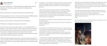 Gustavo Bolívar señaló que la decisión de desalojo de un barrio de Bossa responde a intereses privados vinculados al sistema TransMilenio - crédito @GustavoBolivar/X