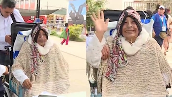 Mujer llegó en silla de ruedas a su local de votación en Carabayllo pese a delicado estado de salud: “Estoy feliz de estar aquí”