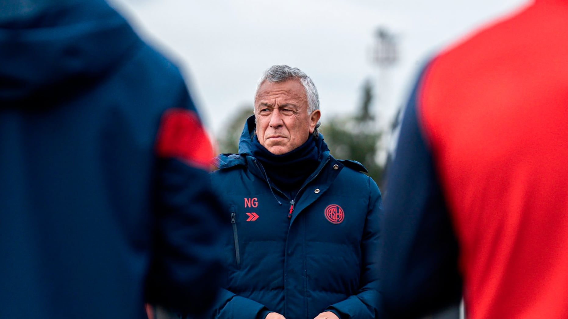 Pipo, en una de sus primeras prácticas e su segundo ciclo en el Cuervo, que duró apenas 60 días (@SanLorenzo)