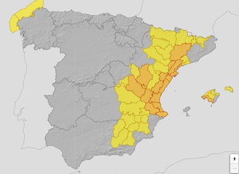 Aemet anuncia un aviso naranja en el litoral que afectará sobre todo a Comunidad Valenciana y Cataluña. (Aemet)
