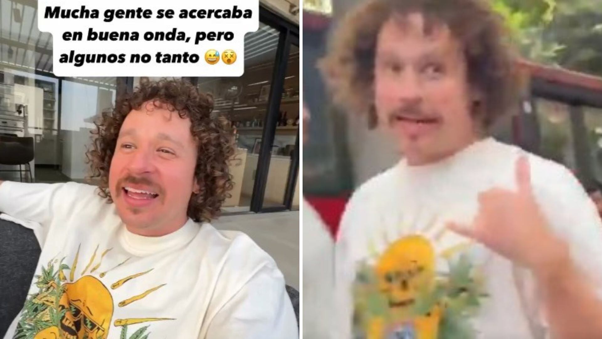 Luisito Comunica explicó que su presencia en la marcha fue accidental y respondió a los insultos aclarando que no representa a los extranjeros que encarecen barrios. (X / @ElMisterPool)