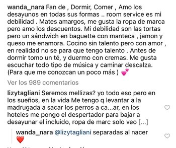 La respuesta de Lizy Tagliani