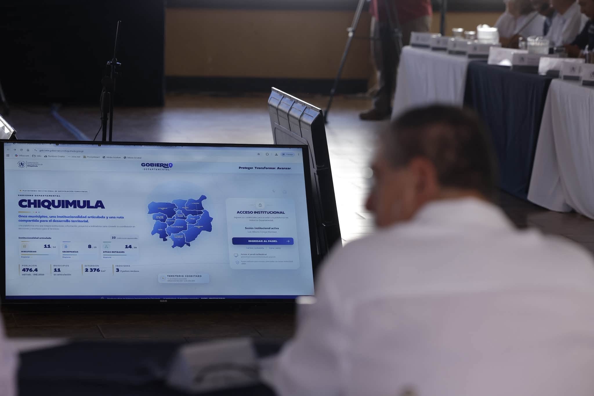 El presidente Bernardo Arévalo evaluó en Chiquimula los resultados del modelo de gobierno departamental que Guatemala. (Cortesía: Bernardo Arévalo)