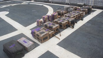 Parte de la droga incautada