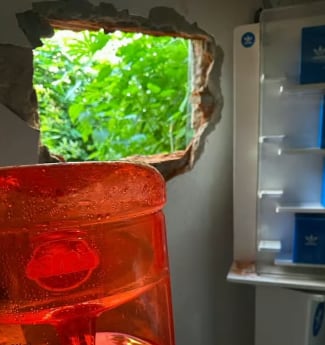 El boquete de 40X30 centímetros