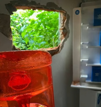 El boquete de 40X30 centímetros