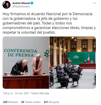 Foto: @lopezobrador_ / Twitter.