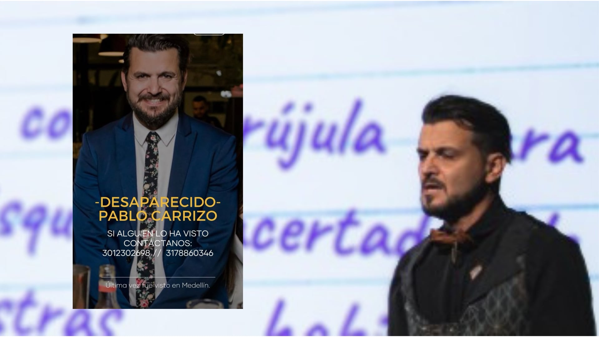 La última vez que fue visto habría sido en el sector de El Poblado, donde cumplía compromisos laborales - crédito @jorgepatino_m/X