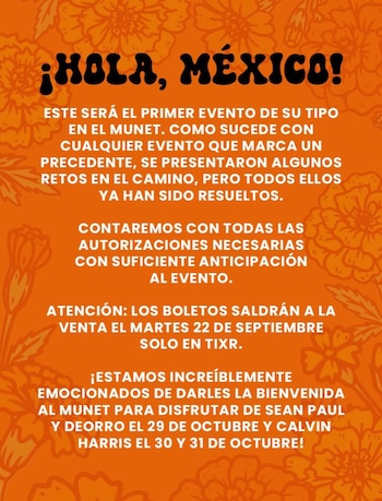La organización del evento señaló que todo sigue en marcha (redes sociales)