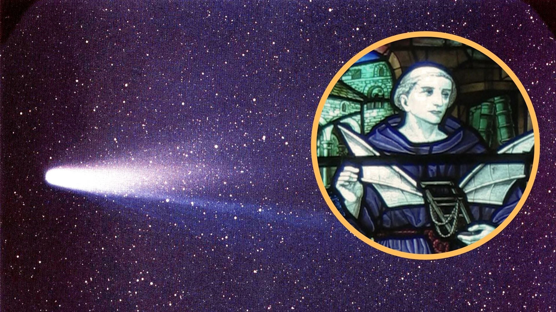 El monje Elmer habría identificado el ciclo del cometa Halley siglos antes que Edmond Halley, según nuevas investigaciones históricas (Composición fotográfica)