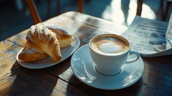 Un café y un cruasán