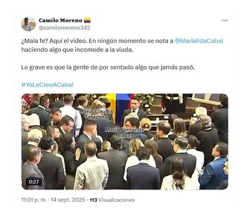 La senadora María Fernanda Cabal