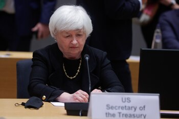 Fotografía de archivo de la secretaria del Tesoro de Estados Unidos, Janet Yellen. EFE/EPA/STEPHANIE LECOCQ