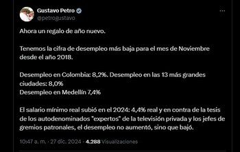 El presidente Gustavo Petro se