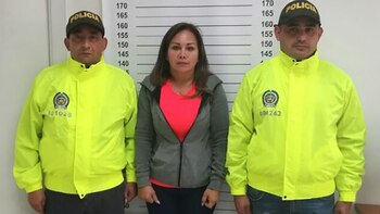 A traficante de drogas mexicana Maricela Flores Torruco, conhecida como a 'Dama de Ferro', foi presa em Bogotá e enviada para os Estados Unidos. Crédito: Polícia Colombiana