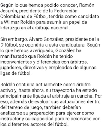 La denuncia de Wilmer Barahona, exárbitro profesional en Colombia, sobre el nombramiento de Wilmar Roldán en la Comisión Nacional de Árbitros - crédito @ArbitrajeFrente/X
