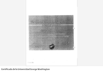 Este es el certificado de The George Washington University School of Business - crédito captura de pantalla Casa Macondo/sitio web