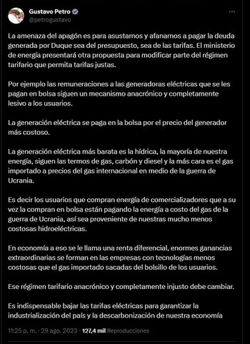 El mandatario del país, aseguró