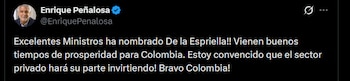 Enrique Peñalosa - crédito @EnriquePenalosa/X