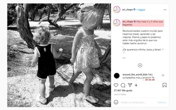 El posteo de Erika por