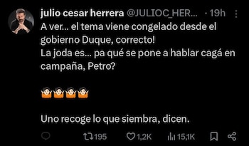 El actor cuestionó al jefe
