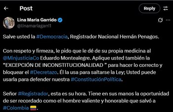 Lina Garrido le envió un
