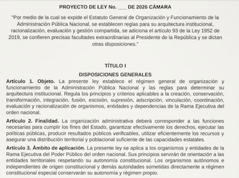Proyecto para fusionar entidades del Estado de Abelardo de la Espriella
