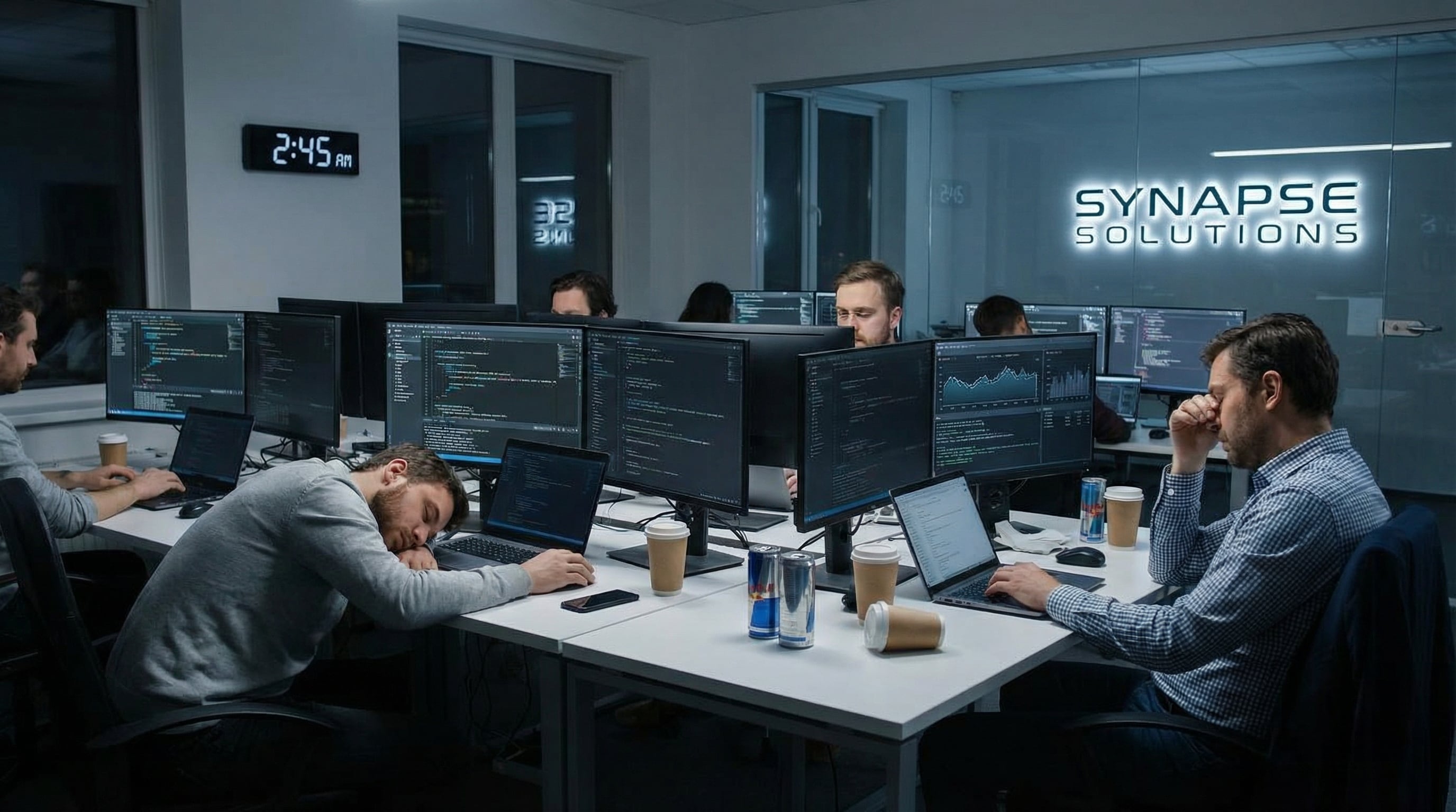 La compañía representa el modelo 996, caracterizado por jornadas laborales de 9 a 21h, seis días a la semana. (Imagen Ilustrativa Infobae)