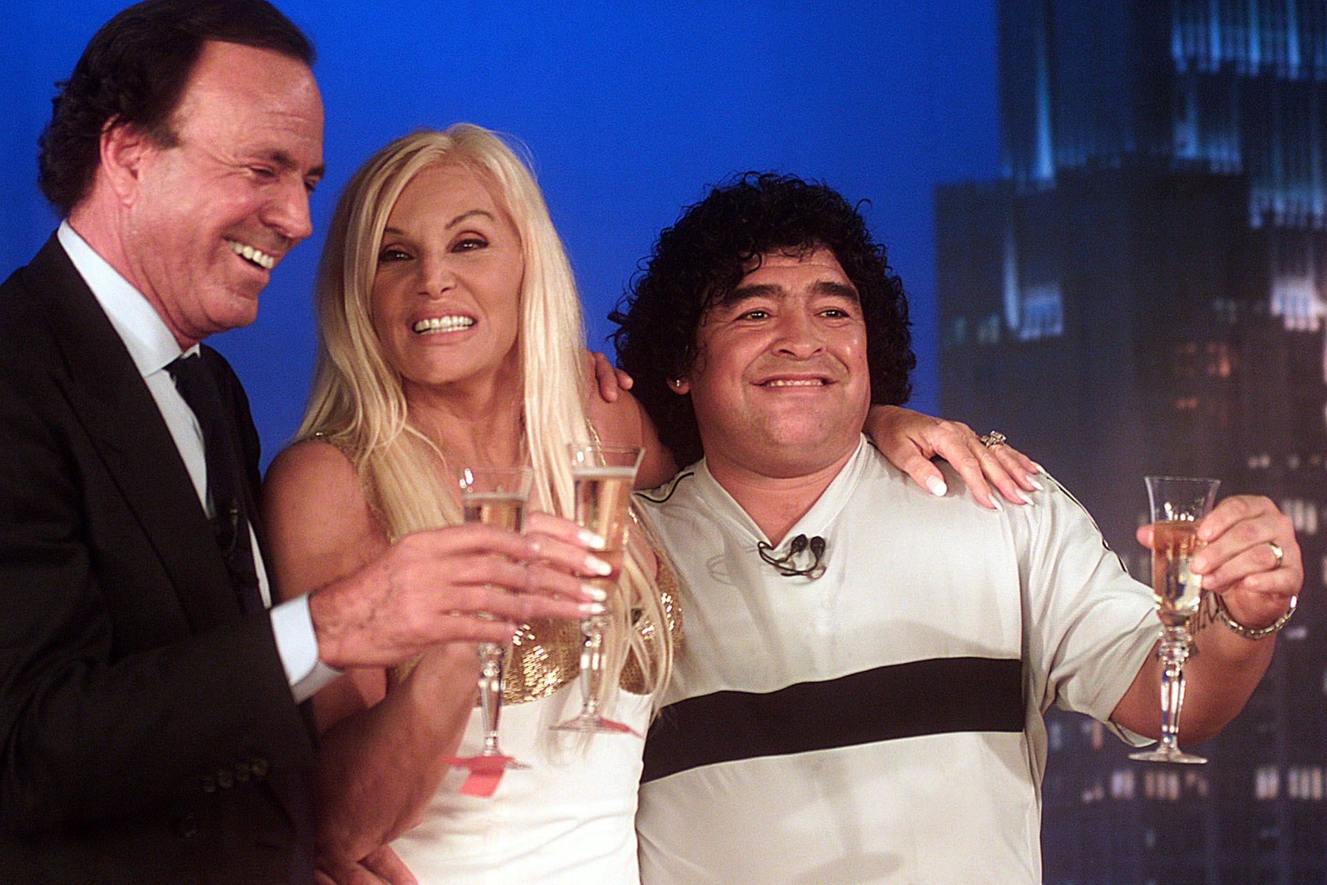 Susana Gimenez, recibió en su living a Julio Iglesias y a Diergo Maradona