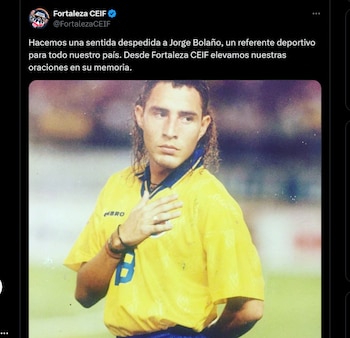 Reacción de Fortaleza CEIF por la muerte de Jorge Bolaño - crédito @FortalezaCEIF/X