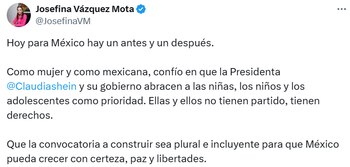 Mensaje de la integrante de