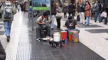 Músicos en la calle Florida