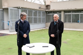 El ministro de Justicia Juan Bautista Mahiques y el procurador Eduardo Casal