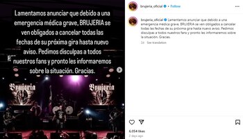 La banda había pospuesto sus
